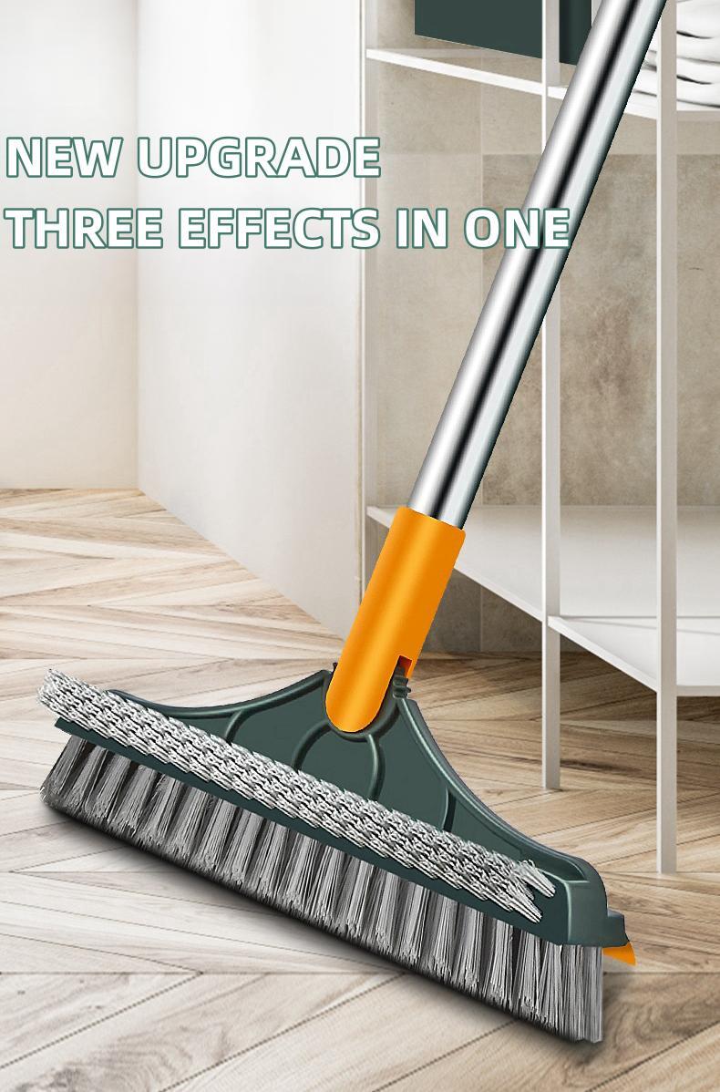 3 In 1 Cleaning Brush Cleaner Brush For Cleaning Bathroom Brush With Long Handle Rotating Floor Brush Crevice Brush