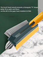 3 In 1 Cleaning Brush Cleaner Brush For Cleaning Bathroom Brush With Long Handle Rotating Floor Brush Crevice Brush