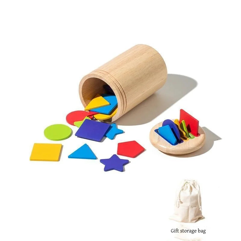Montessori Wooden Color Sorting & Shape Matching Activity Toy