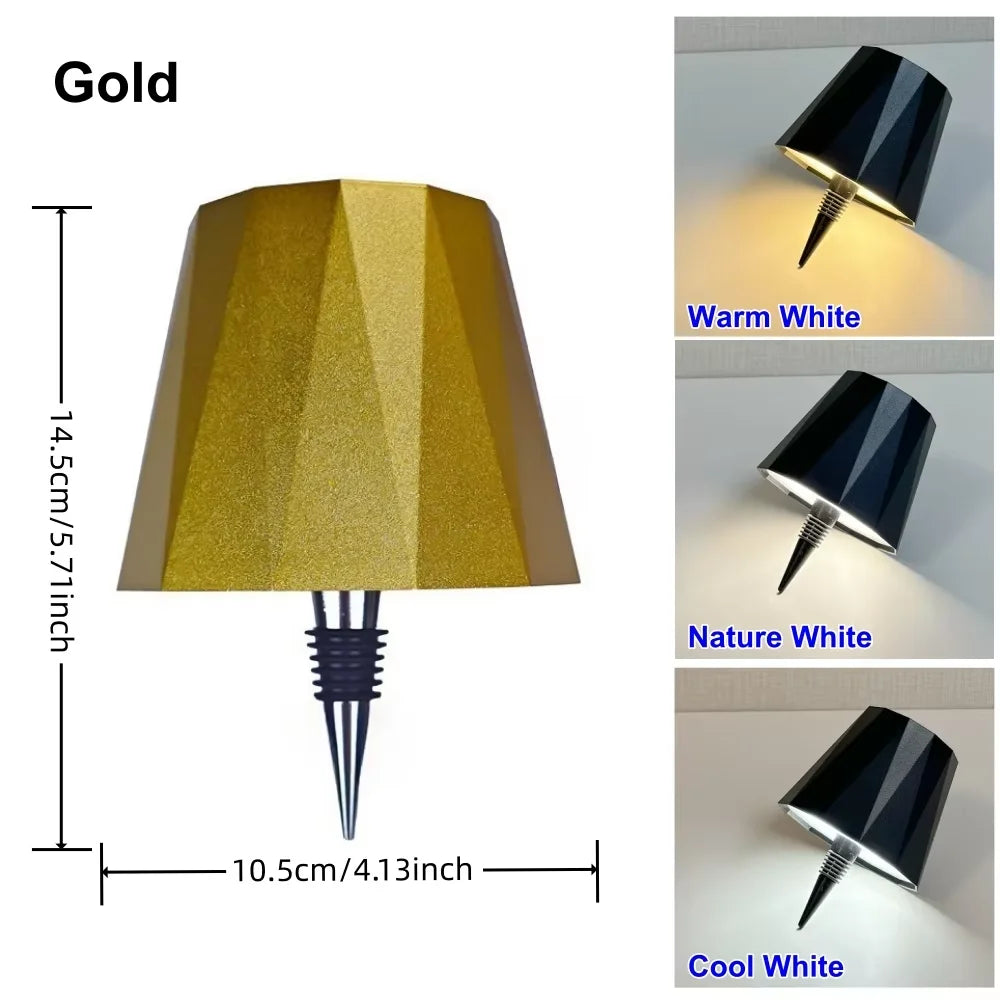 LED Table Lamp Wireless Wine Bottle Lamp USB Rechargeable Table Light Touch Control Dimming for Bar Club Cafe Atmosphere Decor