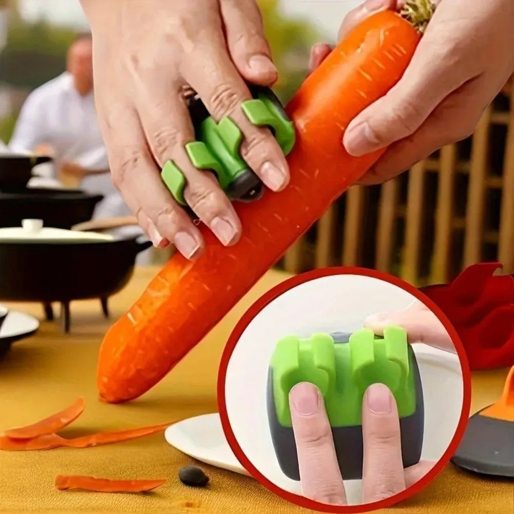 Black Green Vegetable Peeler – Sharp Blade Non-Slip Kitchen & Camping Tool