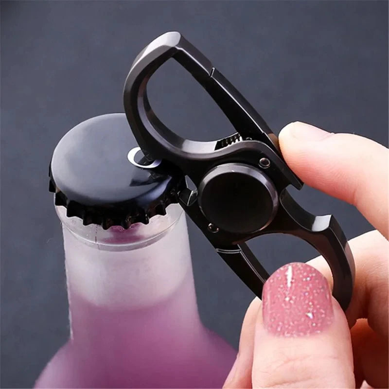 Finger Spinner Keychain Bottle Opener Stress Relief EDC Toy