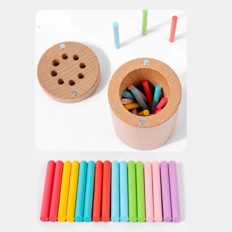 Montessori Wooden Color Sorting & Shape Matching Toy
