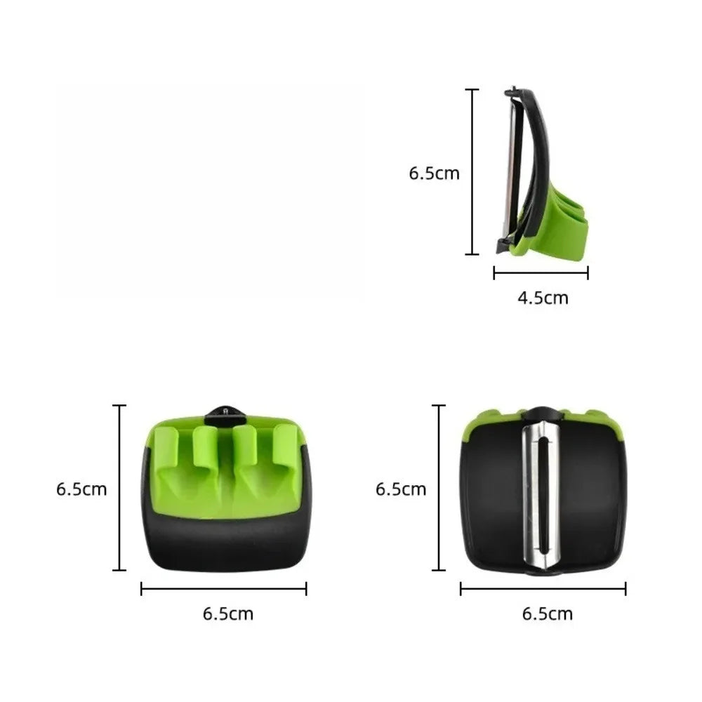 Black Green Vegetable Peeler – Sharp Blade Non-Slip Kitchen & Camping Tool