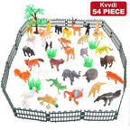 54PCS Mini Jungle Animal Toys Set – Realistic Wild Animal Figures
