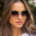 3PCS Rimless Square UV400 Sunglasses Set for Men & Women