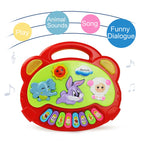 Kids Cartoon Piano Keyboard with Animal Sounds & Flashing Lights