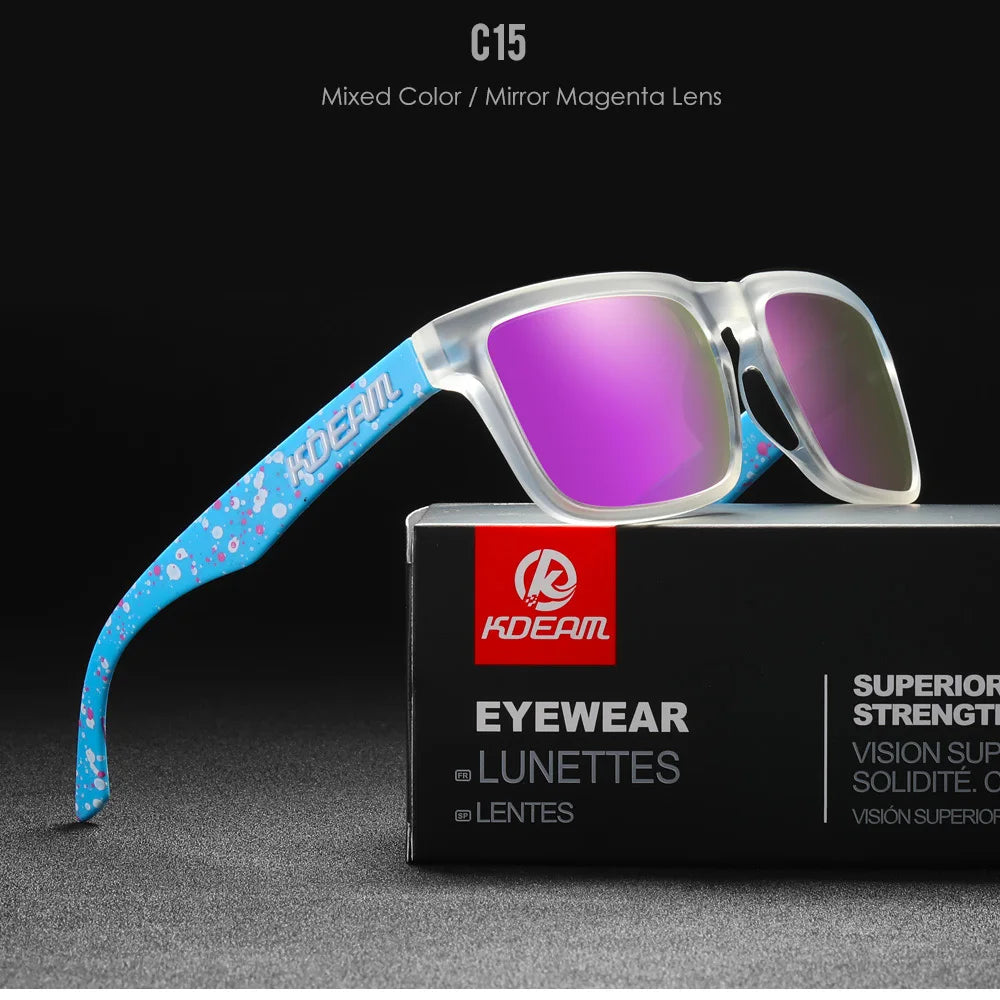 KDEAM Square Polarized Sunglasses UV400 for Men & Women