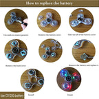 Crystal LED Light Fidget Spinner Glow Stress Relief Finger Toy