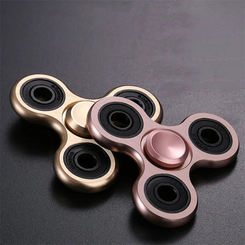 Aluminum Alloy Fidget Spinner Stress Relief Toy – Silent Desk Gadget