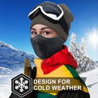 Outdoor face mask, cycling antifreeze head cover, winter skiing face protection, warm ear mask, fleece windproof face mask