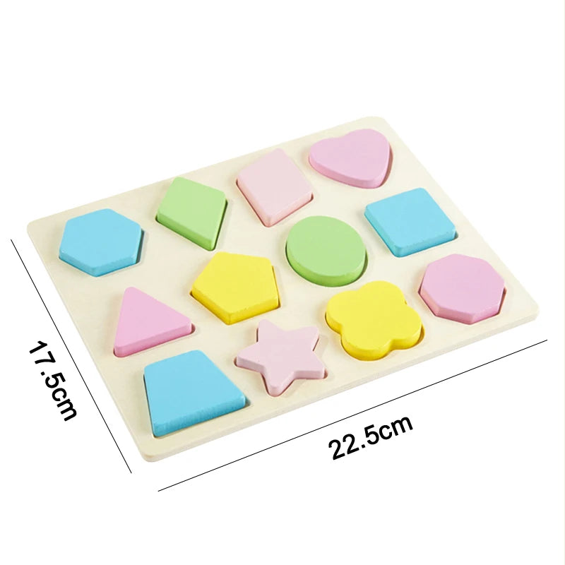 Montessori 3D Wooden Puzzle Educational Learning Toy for Kids