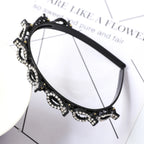 Double Layer Braided Pearl Headband for Women