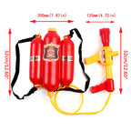 Fire Backpack Water Gun Large Capacity Fireman Water Guns Pull Out Shooting Summer Pool Beach Water Games Outdoor Toy Kids Gift