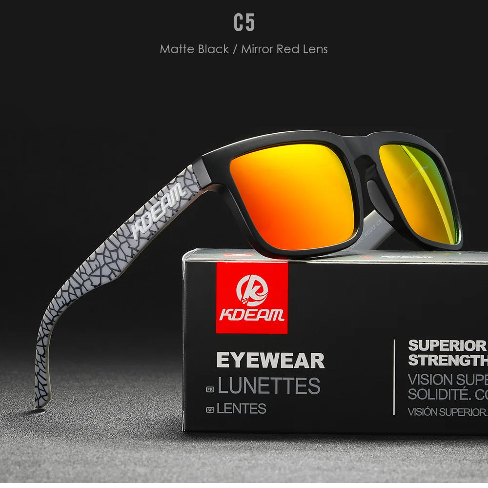 KDEAM Square Polarized Sunglasses UV400 for Men & Women