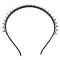 Silver Studded Punk Spike Metal Headband for Women