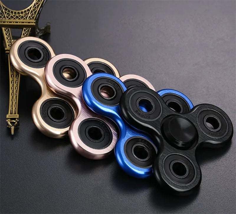 Aluminum Alloy Fidget Spinner Stress Relief Toy – Silent Desk Gadget