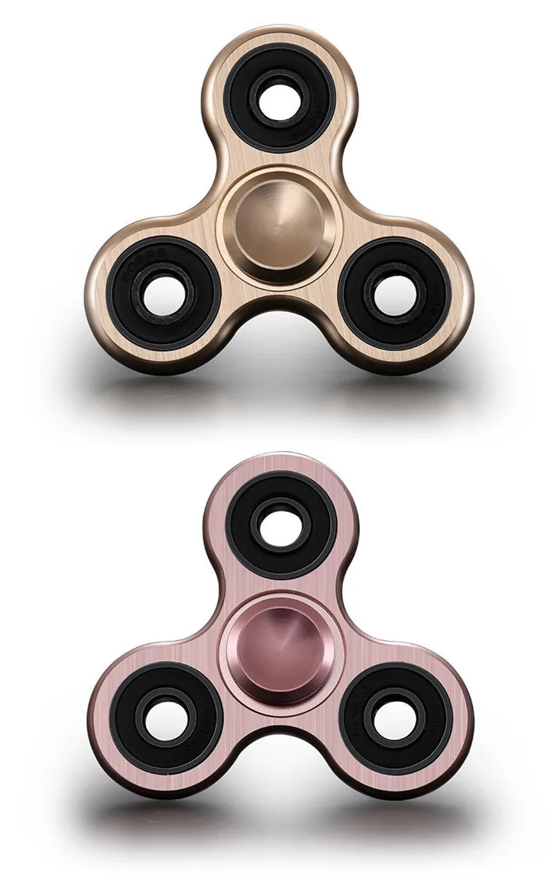 Aluminum Alloy Fidget Spinner Stress Relief Toy – Silent Desk Gadget