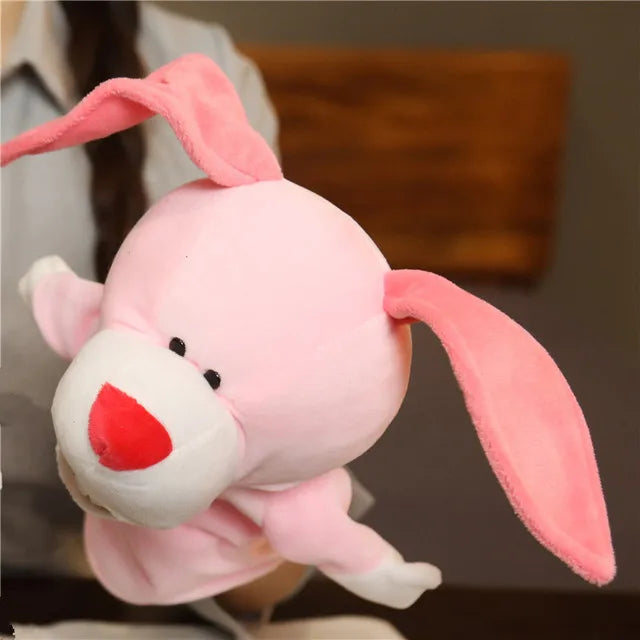 Soft Stuffed Toy Doll Animal Plush Doll Educational Baby Toys Lion Elephant Monkey Giraffe Tiger Bunny Kawaii Hand Finger Puppet
