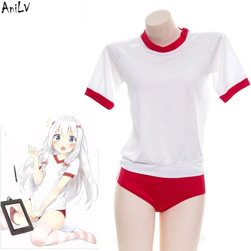 Japanese Anime School Girl Cheerleader Costume – Gym Cosplay Outfit