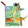 Baby Sensory Cloth Book with Crinkle Pages and Interactive Rattle