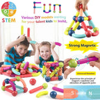 Magnetic Constructor Blocks STEM Building Set for Creative Kids