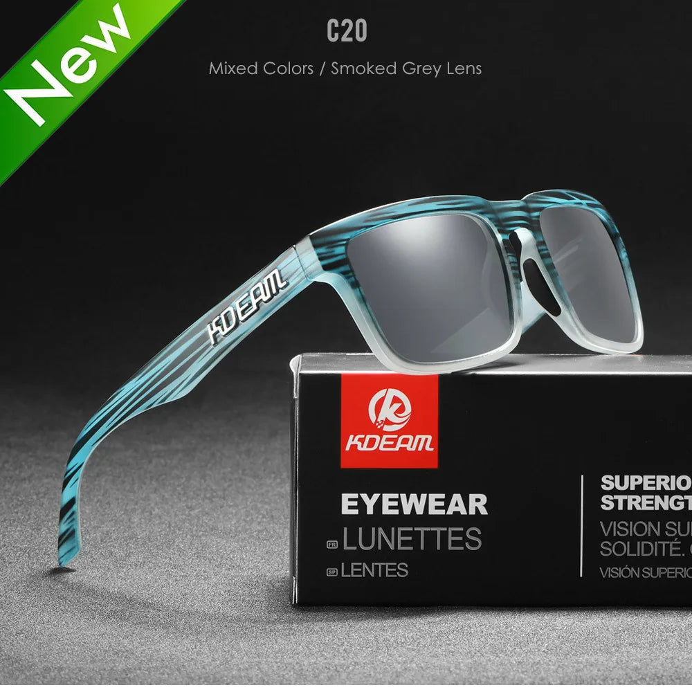 KDEAM Square Polarized Sunglasses UV400 for Men & Women