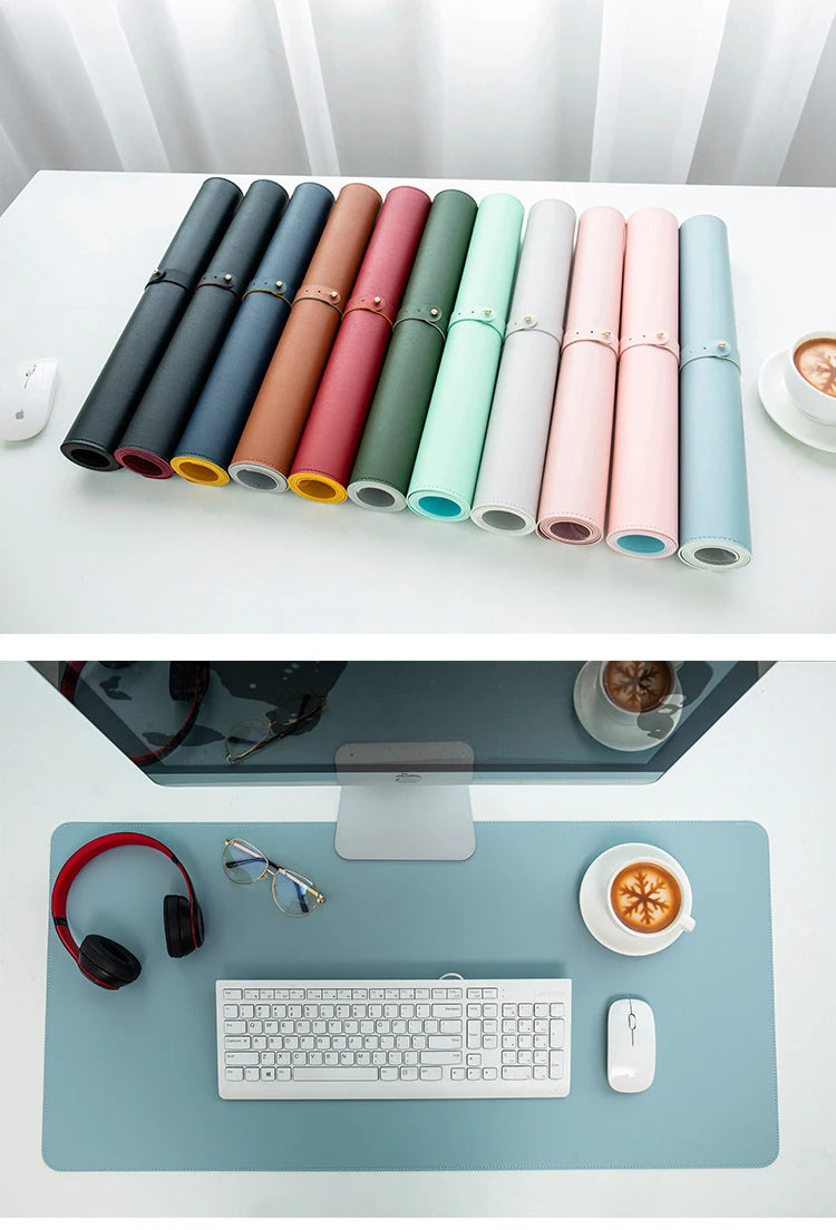 Large Computer Mouse Pad Gaming MousePad Waterproof PU Leather Mouse Mat Gamer XXL Mause Carpet PC Desk Mat Keyboard Pad