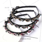Double Layer Braided Pearl Headband for Women