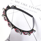 Double Layer Braided Pearl Headband for Women