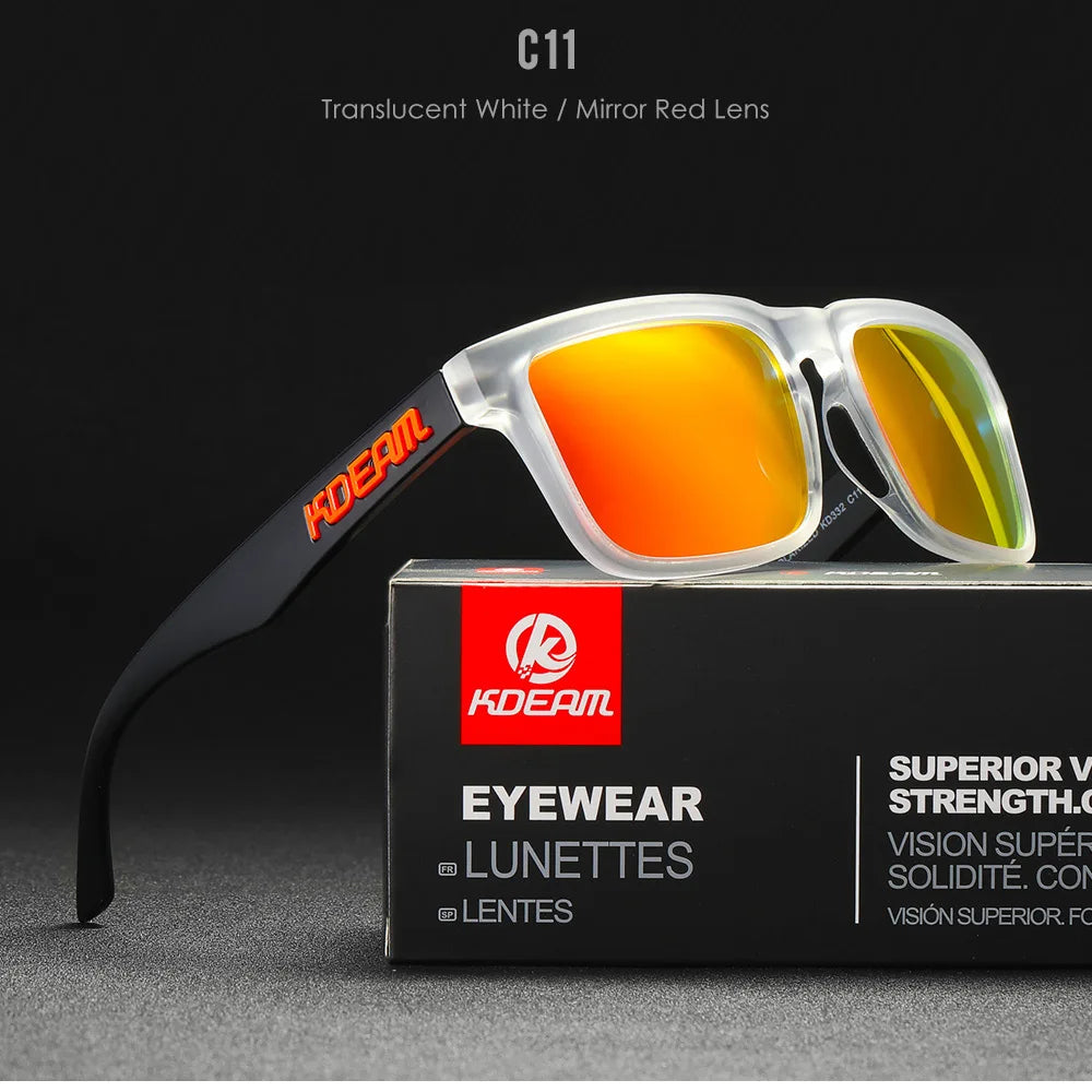 KDEAM Square Polarized Sunglasses UV400 for Men & Women