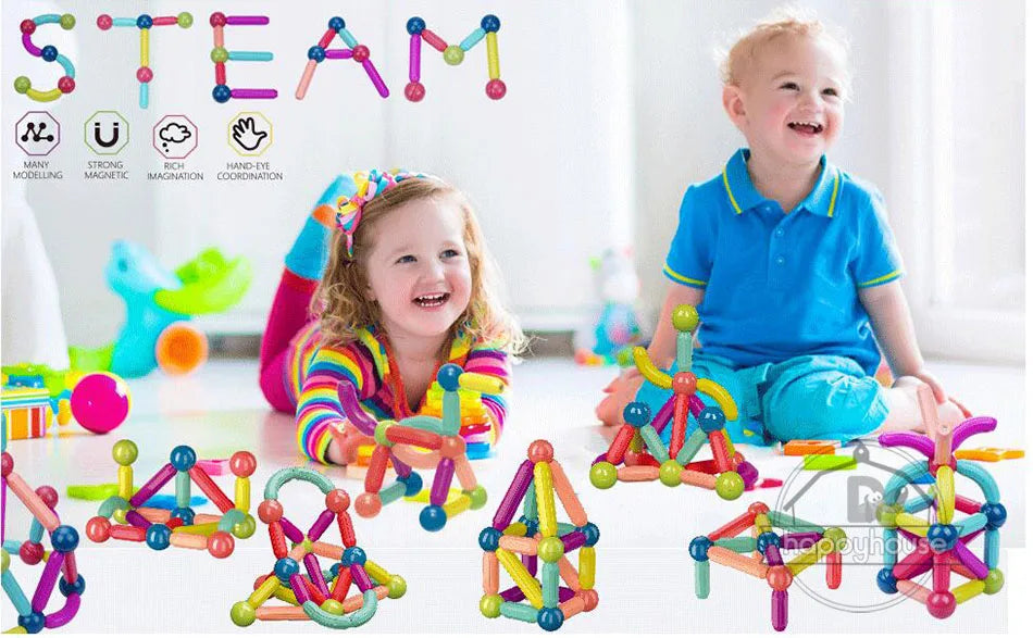 Magnetic Constructor Blocks STEM Building Set for Creative Kids