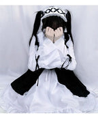 Women Maid Lolita Cosplay Costume – Black & White Apron Dress