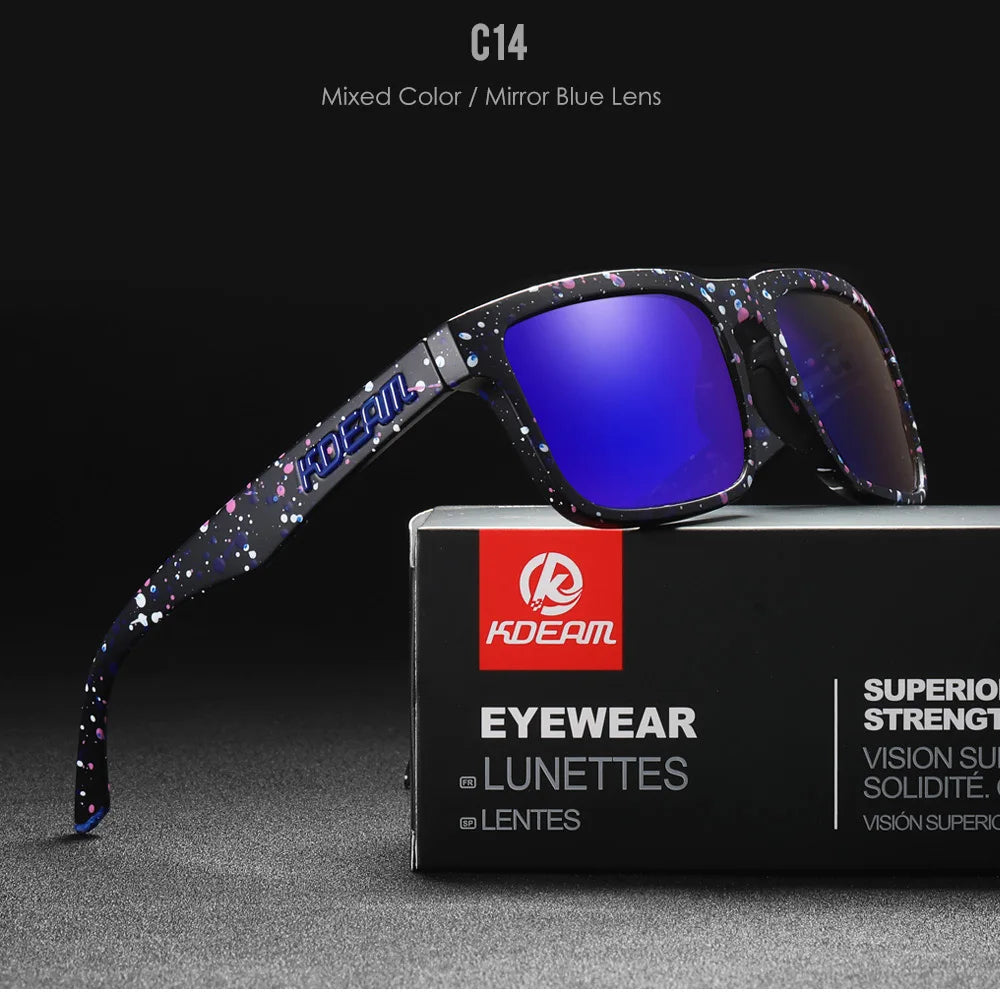 KDEAM Square Polarized Sunglasses UV400 for Men & Women