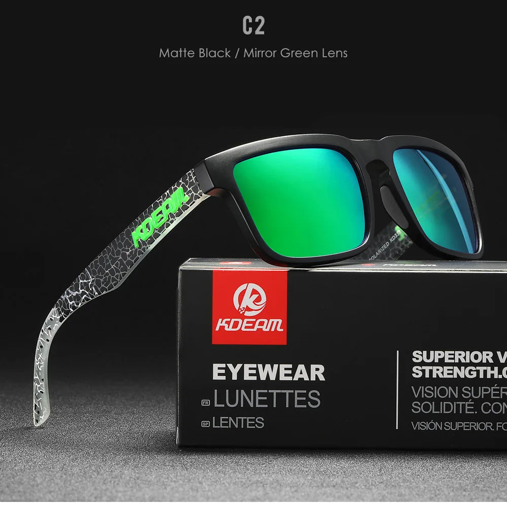 KDEAM Square Polarized Sunglasses UV400 for Men & Women