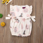 0-24M Summer Clothing Baby Girl Deer Flower Cotton Soft Romper Girls Jumpsuit Fashion Infant Clothes