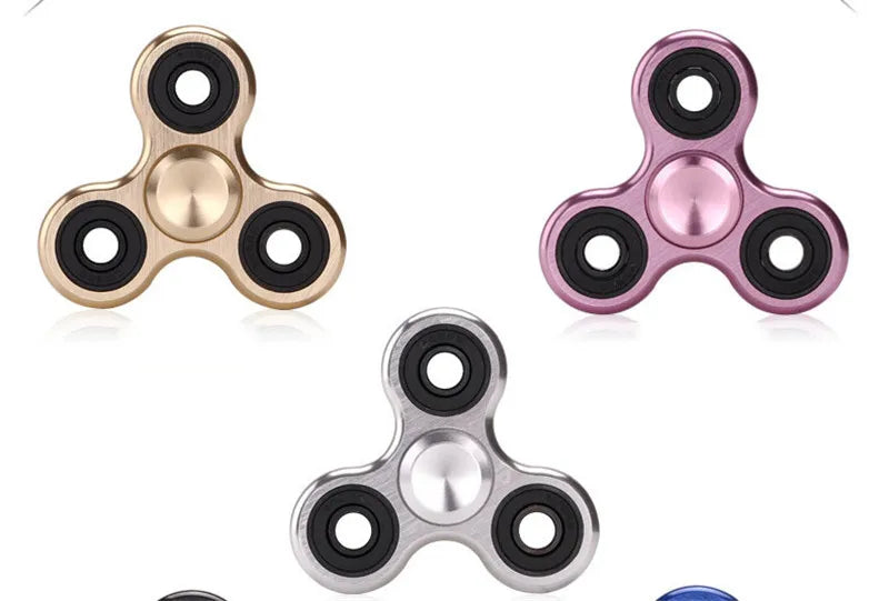 Aluminum Alloy Fidget Spinner Stress Relief Toy – Silent Desk Gadget