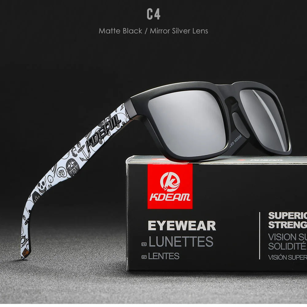 KDEAM Square Polarized Sunglasses UV400 for Men & Women