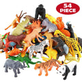 54PCS Mini Jungle Animal Toys Set – Realistic Wild Animal Figures