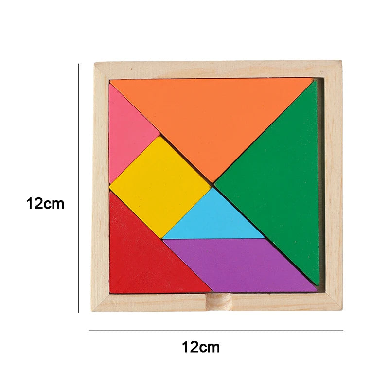 Montessori 3D Wooden Puzzle Educational Learning Toy for Kids