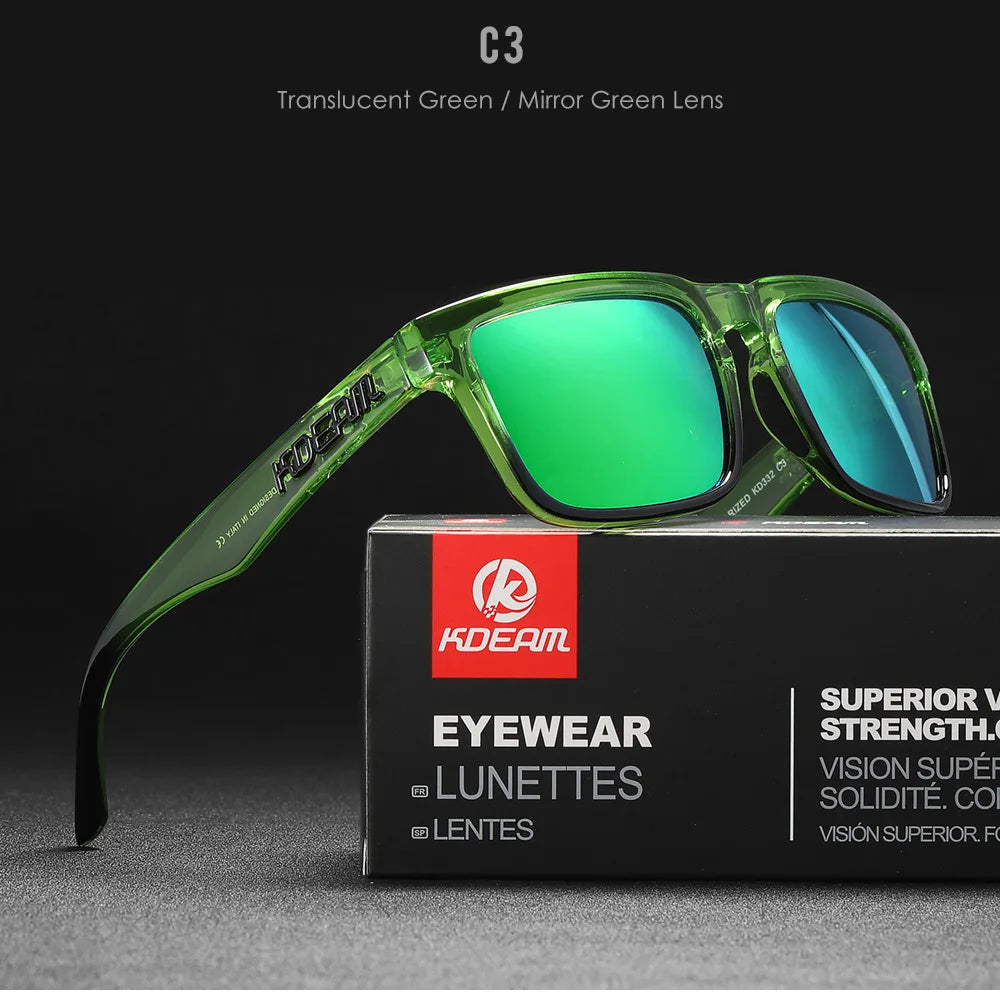 KDEAM Square Polarized Sunglasses UV400 for Men & Women