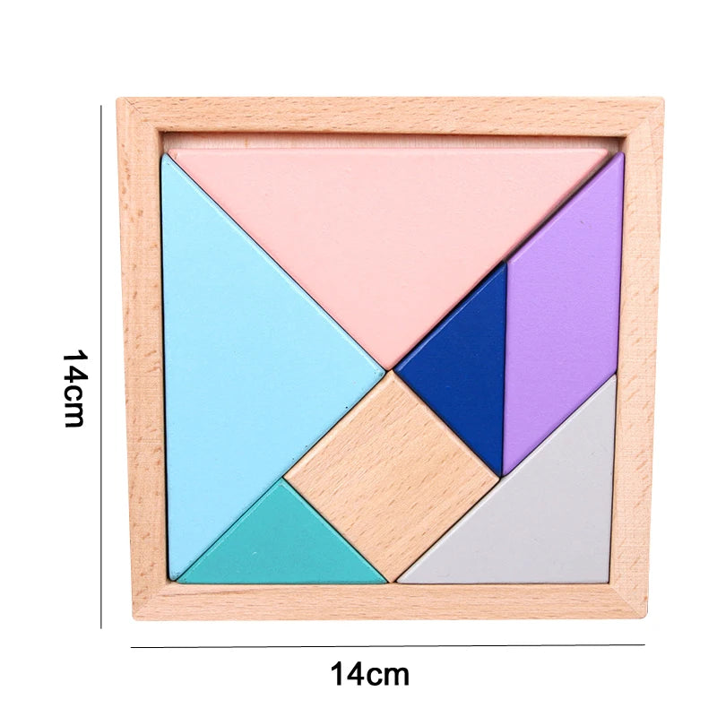 Montessori 3D Wooden Puzzle Educational Learning Toy for Kids