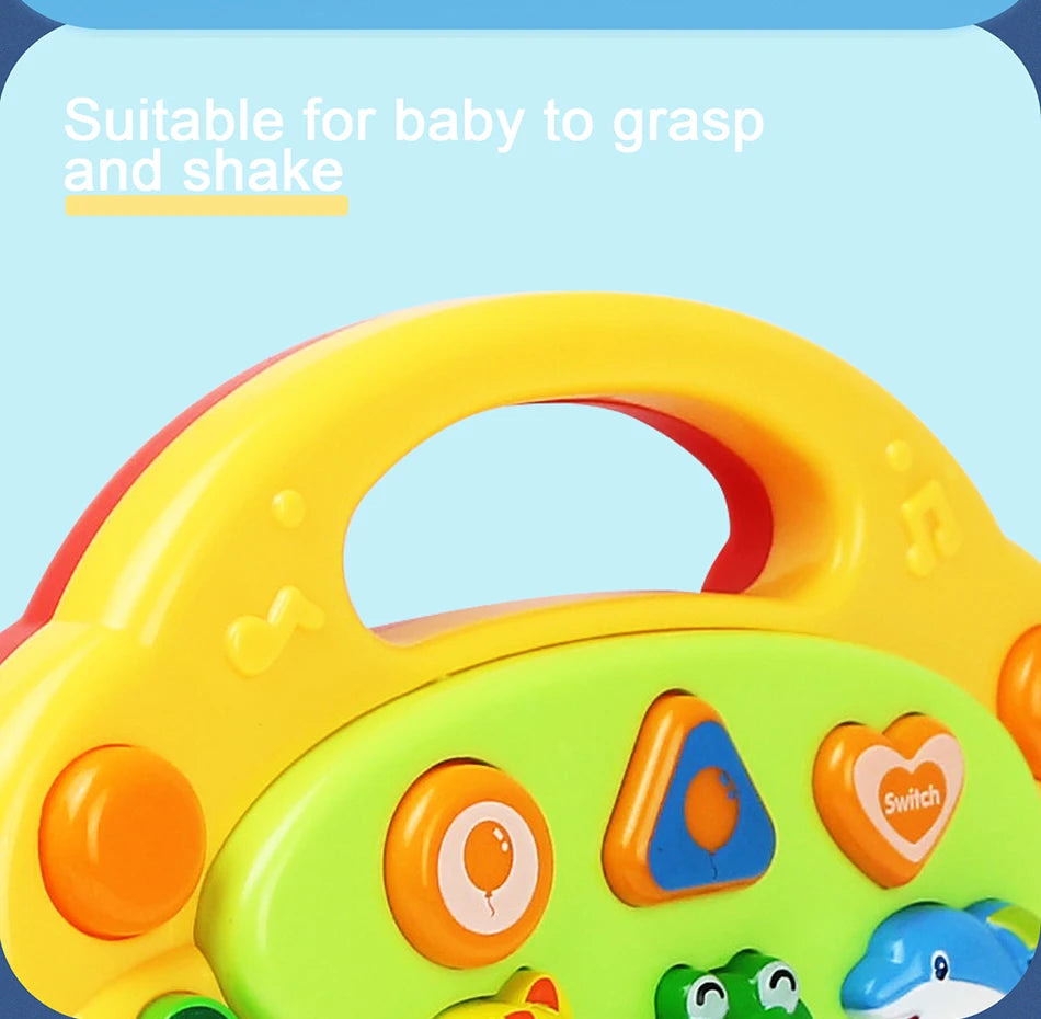 Kids Cartoon Piano Keyboard with Animal Sounds & Flashing Lights