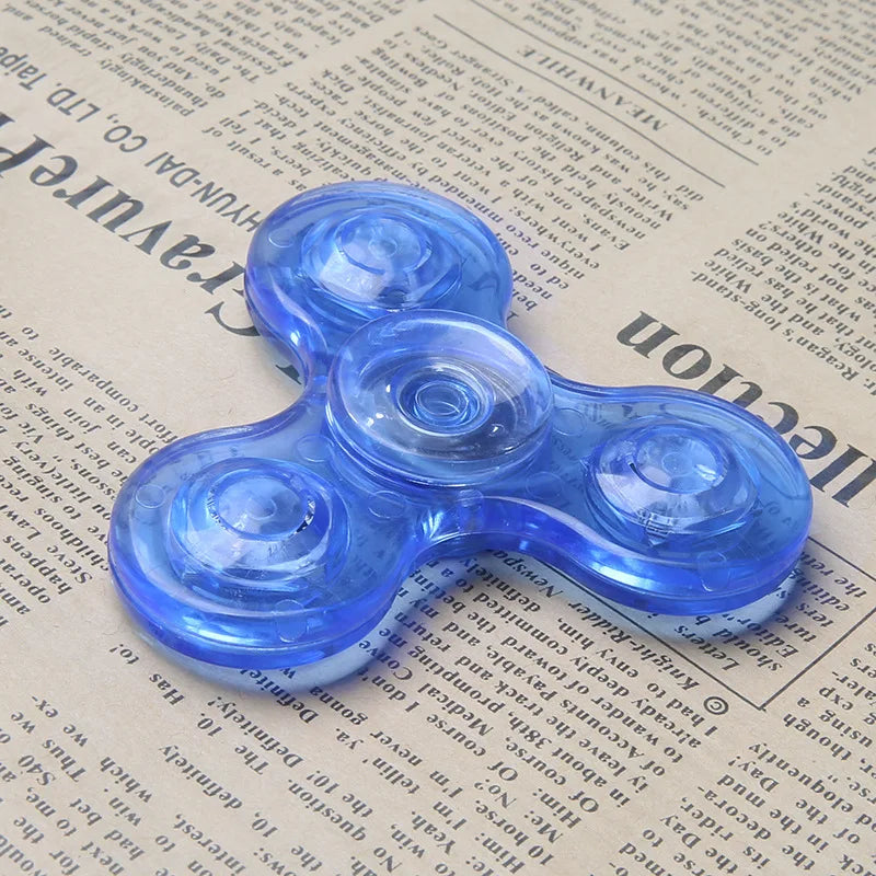 Crystal LED Light Fidget Spinner Glow Stress Relief Finger Toy