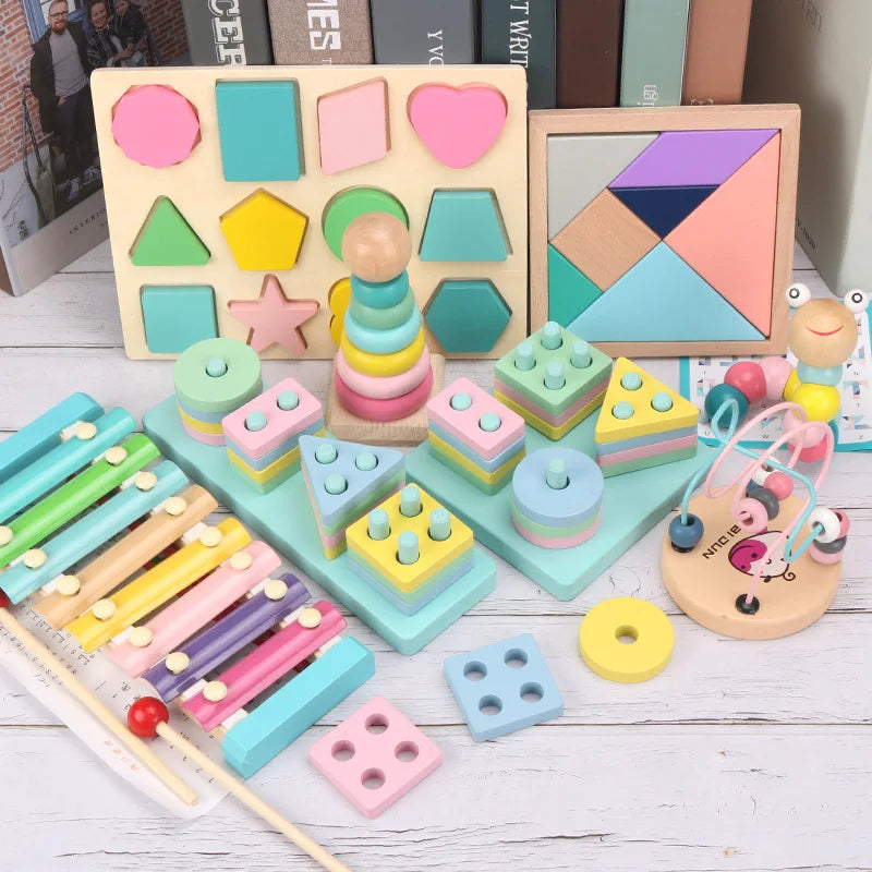 Montessori 3D Wooden Puzzle Educational Learning Toy for Kids
