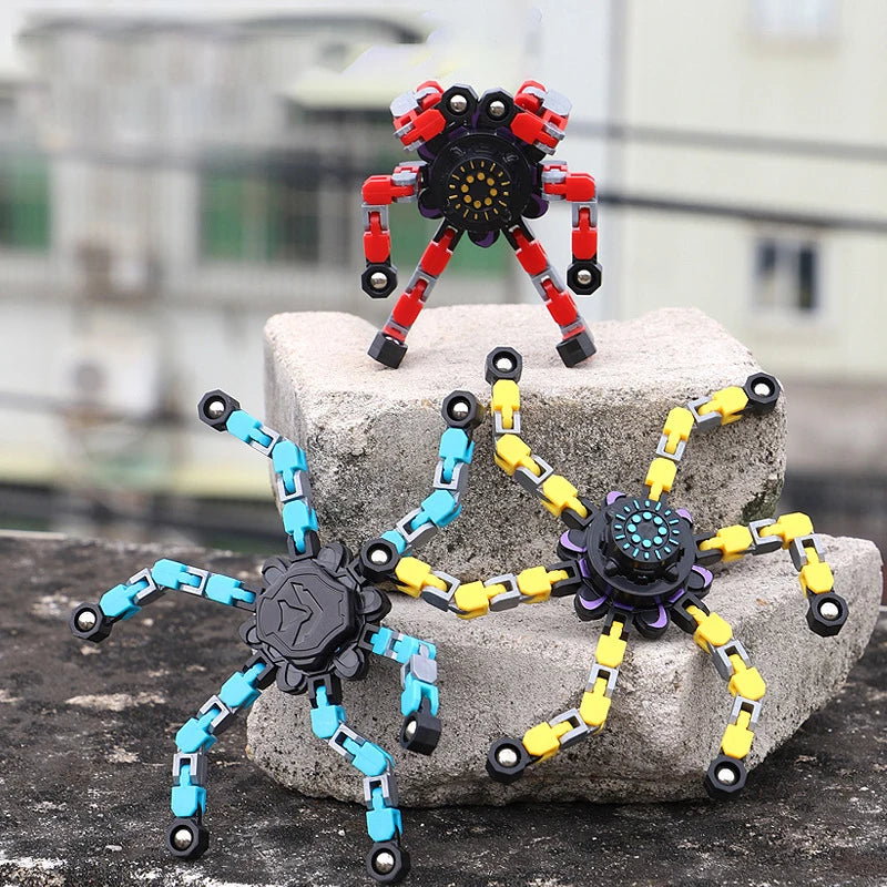 Deformable Chain Fidget Spinner Sensory Hand Toy for Creative Play