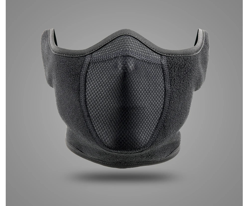 Outdoor face mask, cycling antifreeze head cover, winter skiing face protection, warm ear mask, fleece windproof face mask