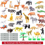 54PCS Mini Jungle Animal Toys Set – Realistic Wild Animal Figures
