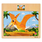 Hot Sale 12/9 PCS Puzzles Wooden Kids Baby Wood Cartoon Vehicle Animals Learning Educational Toys for Children Gift