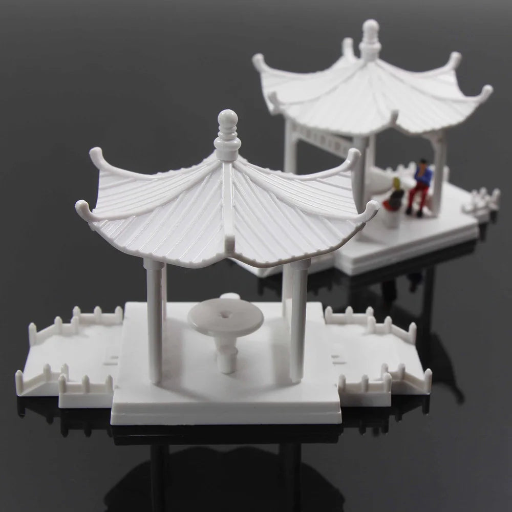 Chinese Pavilion Miniature Railway Model Kit – 2 Piece Set